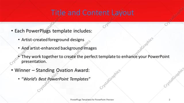 Title and Content presentation slide layout