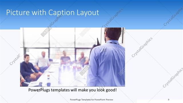 Picture with Caption presentation slide layout