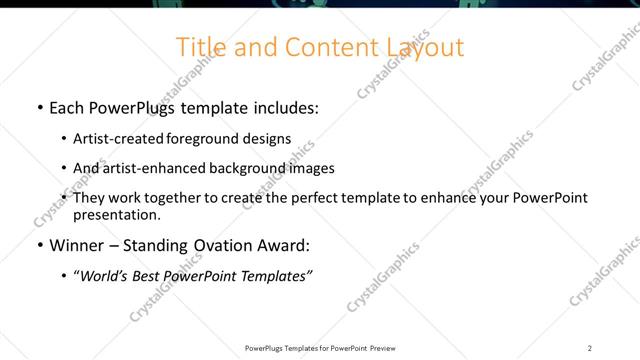Title and Content presentation slide layout