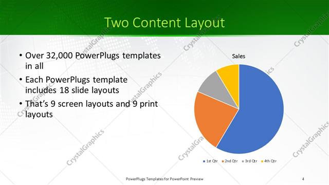 Two Content presentation slide layout