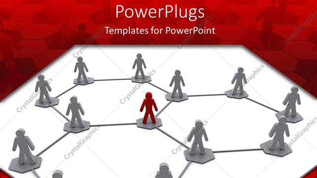  Presentation with organisation - A number of people connected to one person in the middle