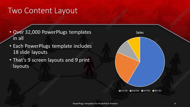 Two Content presentation slide layout