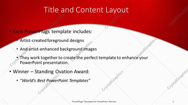 Title and Content presentation slide layout