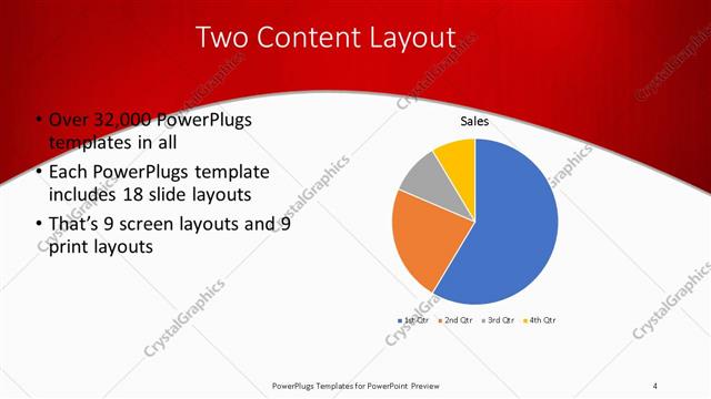 Two Content presentation slide layout