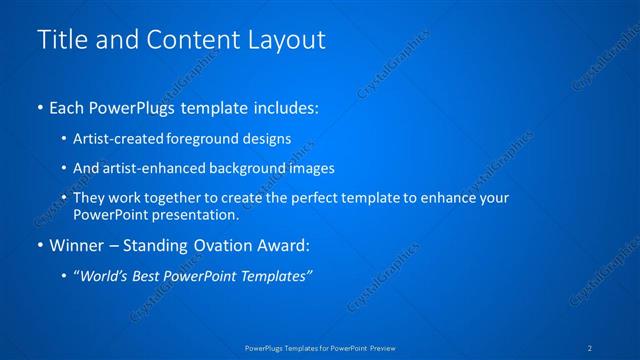 Title and Content presentation slide layout