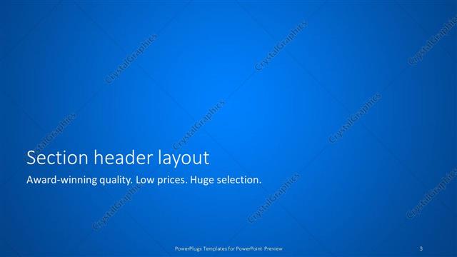 Section Header presentation slide layout