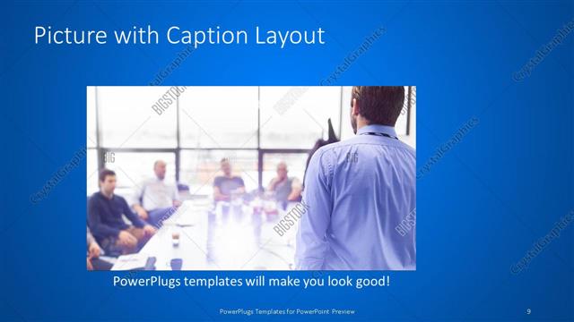 Picture with Caption presentation slide layout