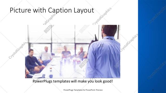 Picture with Caption presentation slide layout