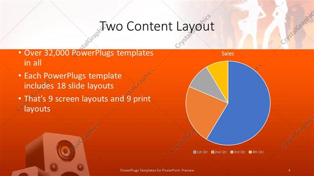 Two Content presentation slide layout