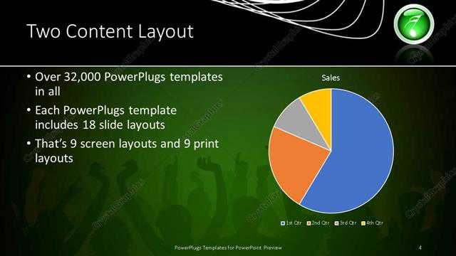 Two Content presentation slide layout