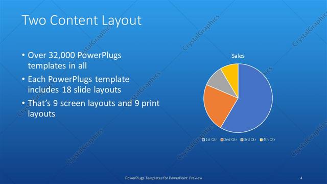 Two Content presentation slide layout