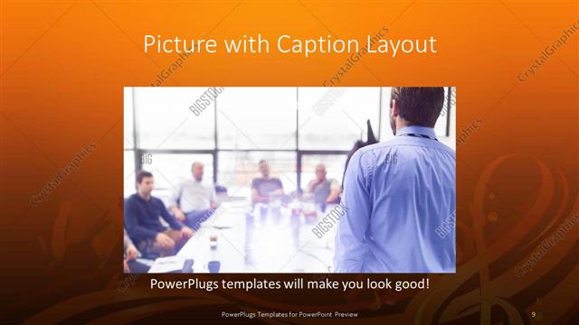 Picture with Caption presentation slide layout