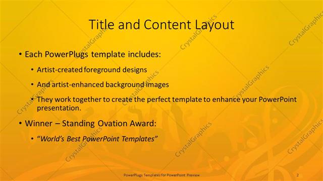 Title and Content presentation slide layout