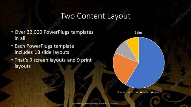 Two Content presentation slide layout