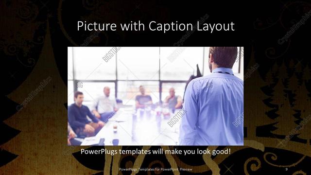 Picture with Caption presentation slide layout