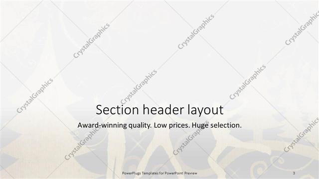Section Header presentation slide layout