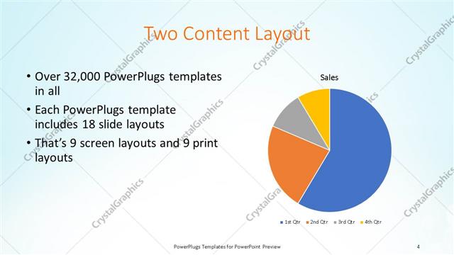 Two Content presentation slide layout