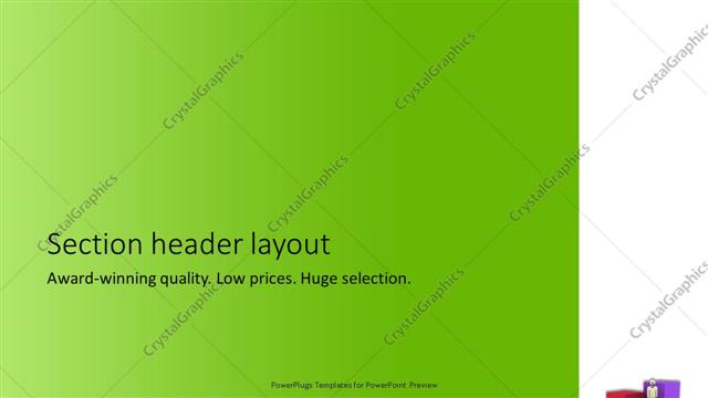 Section Header presentation slide layout