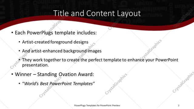 Title and Content presentation slide layout