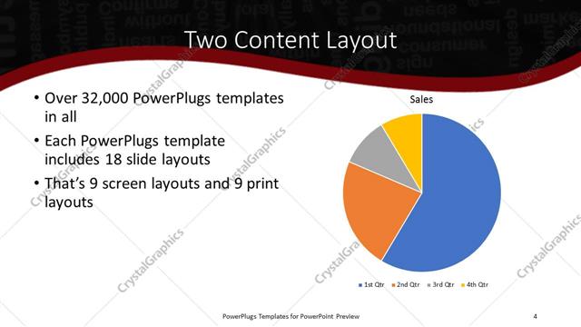 Two Content presentation slide layout