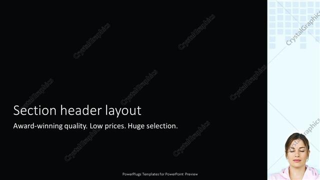 Section Header presentation slide layout