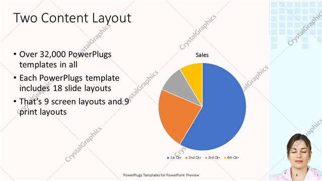 Two Content presentation slide layout