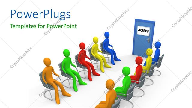  Presentation with job interview - A number of people during an interview