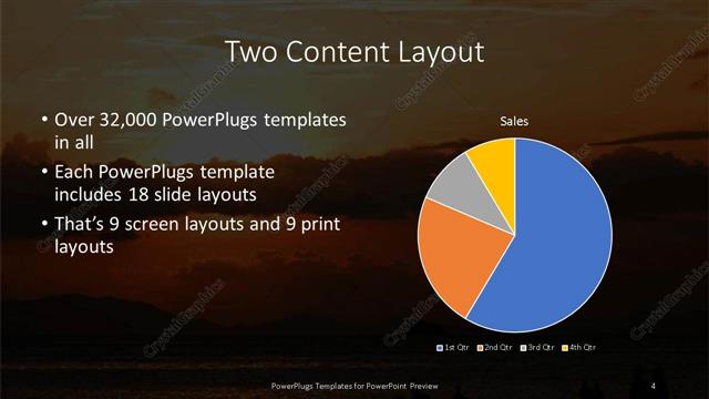 Two Content presentation slide layout