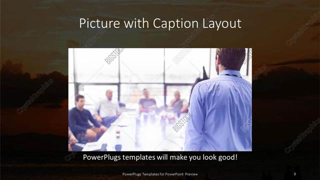 Picture with Caption presentation slide layout