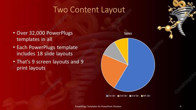 Two Content presentation slide layout