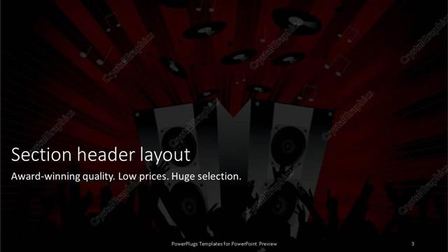 Section Header presentation slide layout