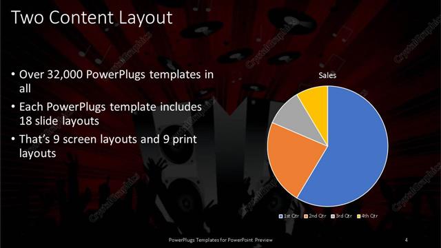 Two Content presentation slide layout