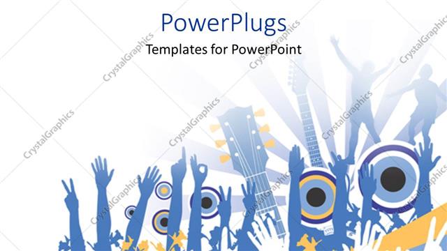  Presentation with people enjoying - A number of people enjoying the music