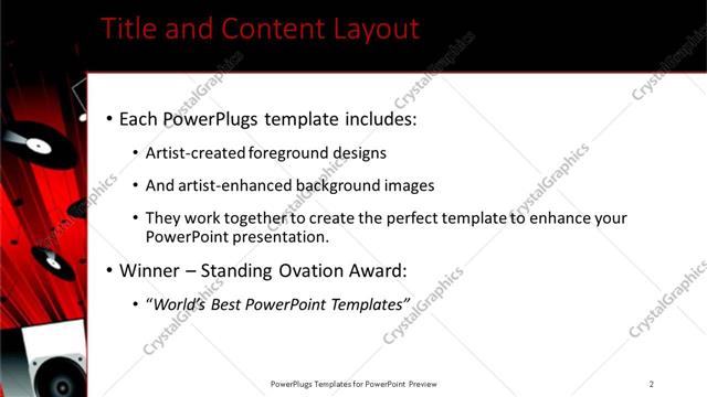 Title and Content presentation slide layout