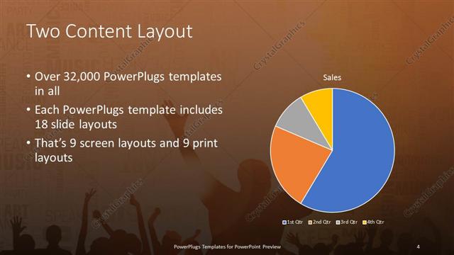 Two Content presentation slide layout