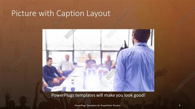 Picture with Caption presentation slide layout