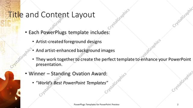Title and Content presentation slide layout