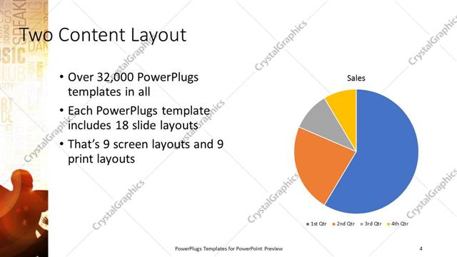 Two Content presentation slide layout
