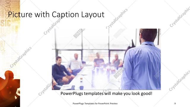 Picture with Caption presentation slide layout