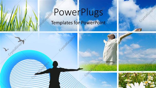  Presentation with people enjoying - A number of people enjoying the weather with clouds in background