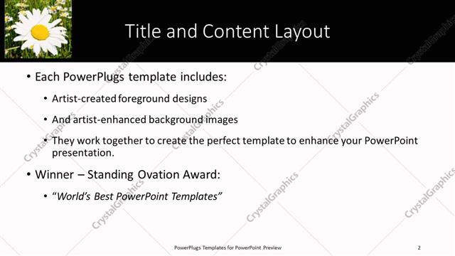 Title and Content presentation slide layout