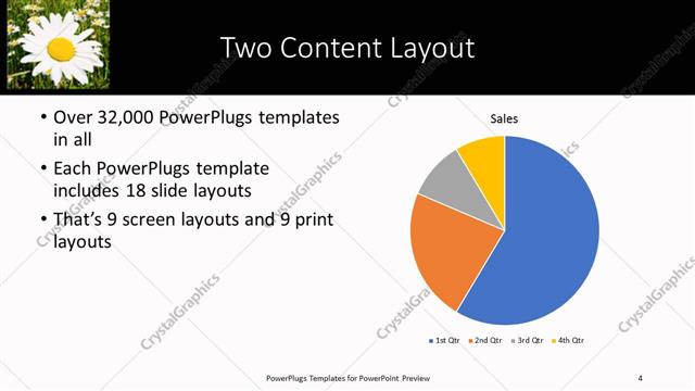 Two Content presentation slide layout