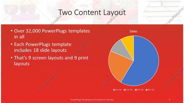 Two Content presentation slide layout