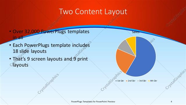 Two Content presentation slide layout