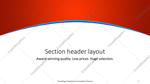 Section Header presentation slide layout