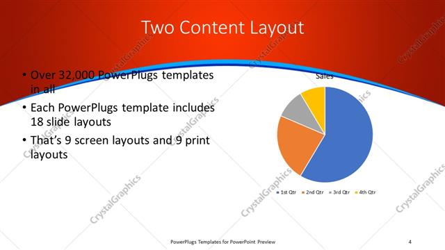 Two Content presentation slide layout