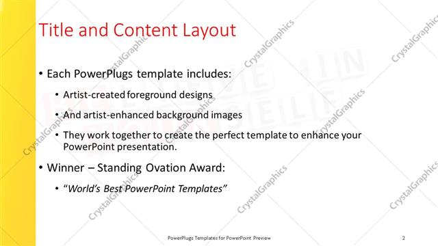 Title and Content presentation slide layout