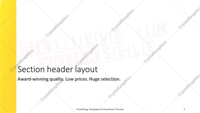 Section Header presentation slide layout
