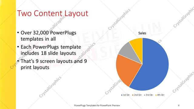Two Content presentation slide layout