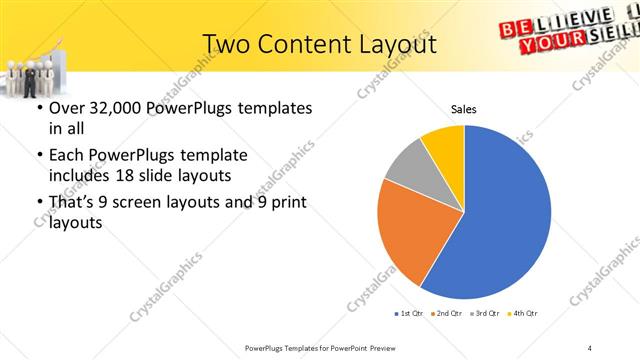 Two Content presentation slide layout